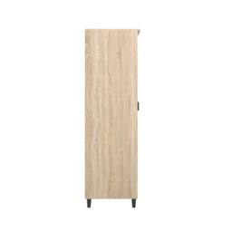 Wyld Haus Chveron 1 Door Wardrobe with Oak Drawer Panel Natural Oak Finish - thumbnail 6