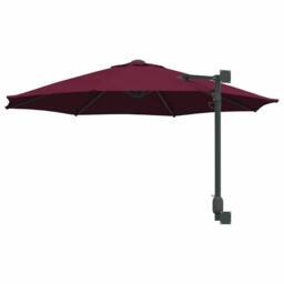 Berkfield Home Patio Umbrella Bordeaux red Polyester Large Collapsible in Burgundy - thumbnail 6