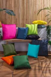 Furn Plain Water & UV Resistant Reversible Outdoor Cushion in Pink - Size: 55 cm x 55 cm - thumbnail 3