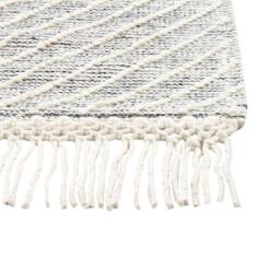 Wyld and Coco Nordic Handwoven Wool Rug White Grey Geometric 160 x 230 cm - Size: 160 cm x 230 cm - thumbnail 6