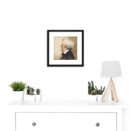 Artery8 Diefenbach Portrait Composer Wilhelm Richard Wagner 8X8 Inch Square Wooden Framed Wall Art Print Picture with Mount in Black - thumbnail 2