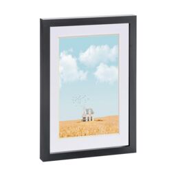 "Nicola Spring Photo Frame with A5 Mount - A4 (8"" x 12"") - White Mount in Black" - thumbnail 1