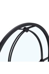 Living and Home Modern Arched Wall-mounted Metal Frame Windowpane Mirror in Black - thumbnail 5