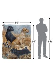 JQ Licensing Jg-Jp Labrador Hunting Dogs Silky Touch Super Soft Throw Blanket 152 X 127 cm in White - thumbnail 5