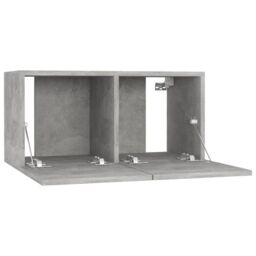 Berkfield Home Hanging TV Cabinets 3 pcs Concrete Grey 60x30x30 cm - Size: 60 x 30 x 30 cm - thumbnail 6