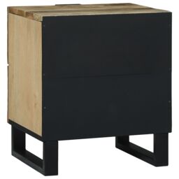 Berkfield Home Bedside Cabinets - 2 pcs, 40x33.5x46 cm, Solid Mango Wood & Engineered Wood in Brown - Size: 40x33.5x46 cm - thumbnail 6