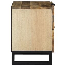 Berkfield Home Bedside Cabinets - 2 pcs, 40x33.5x46 cm, Solid Mango Wood & Engineered Wood in Brown - Size: 40x33.5x46 cm - thumbnail 5