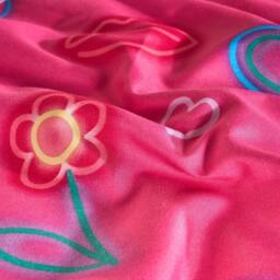 OHS Kids Neon Lights Reversible Bedding Set Duvet Cover with Pillowcase in Magenta - Size: Double - thumbnail 5