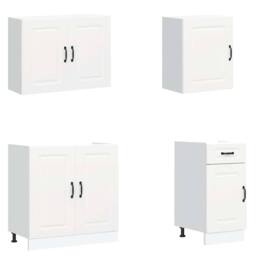 Berkfield Home 7 Piece Kitchen Cabinet Set Kalmar White Engineered Wood - thumbnail 4