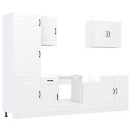 Berkfield Home 7 Piece Kitchen Cabinet Set Kalmar White Engineered Wood - thumbnail 2