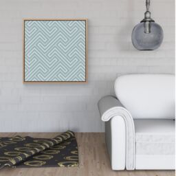 Warren Reed - Designer Geometric Modern Ornment Framed Canvas in Light Brown - Size: w40 inch x h40 inch - thumbnail 2