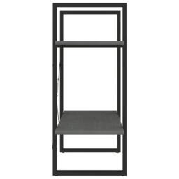 Berkfield Home Decorative 2-Tier Book Cabinet Grey 60x30x70 cm Solid Pine Wood - Size: 60 x 30 x 70 cm - thumbnail 6