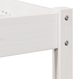 Berkfield Home Bed Frame with Headboard White 140x220 cm Solid Wood Pine - thumbnail 7