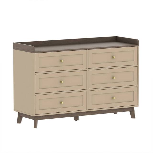 Melody Maison Large Cream 6 Drawer Chest Of Drawers - Oswin Range - image 1
