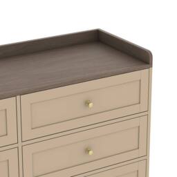 Melody Maison Large Cream 6 Drawer Chest Of Drawers - Oswin Range - thumbnail 6