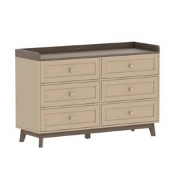 Melody Maison Large Cream 6 Drawer Chest Of Drawers - Oswin Range - thumbnail 1