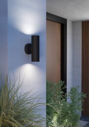 Eglo TOMELLOSO Modern Black Outdoor Wall Light - thumbnail 1