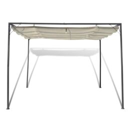 Berkfield Home Garden Gazebo with Retractable Roof Canopy in Beige - thumbnail 3