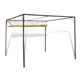 Berkfield Home Garden Gazebo with Retractable Roof Canopy in Beige - thumbnail 4