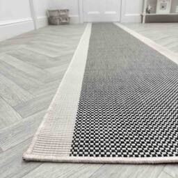 runrug Carpet Runner Rug - Indoor/Outdoor, Reversible, 2mm - 'Vichy' in Black - Size: 60 cm x 390 cm - thumbnail 3