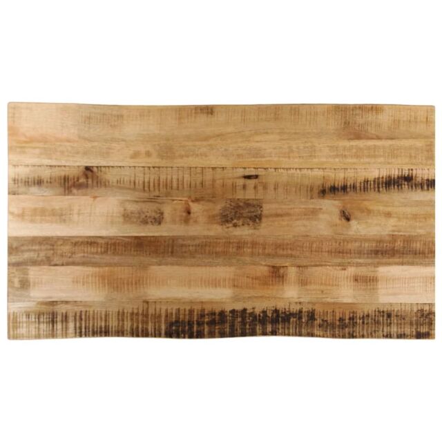 Berkfield Home Table Top Live Edge 120x60x2.5 cm Solid Wood Rough Mango in Brown - image 1
