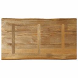 Berkfield Home Table Top Live Edge 120x60x2.5 cm Solid Wood Rough Mango in Brown - thumbnail 5
