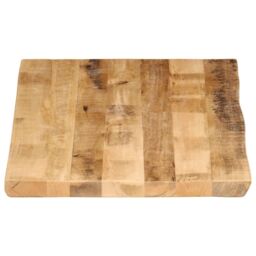 Berkfield Home Table Top Live Edge 120x60x2.5 cm Solid Wood Rough Mango in Brown - thumbnail 4