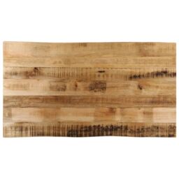 Berkfield Home Table Top Live Edge 120x60x2.5 cm Solid Wood Rough Mango in Brown - thumbnail 1