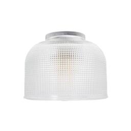 Happy Homewares Modern Domed Transparent Etched Glass Pendant Lighting Shade - 15cm in Clear - thumbnail 3