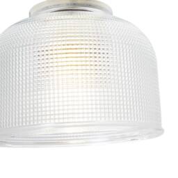 Happy Homewares Modern Domed Transparent Etched Glass Pendant Lighting Shade - 15cm in Clear - thumbnail 5