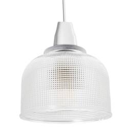 Happy Homewares Modern Domed Transparent Etched Glass Pendant Lighting Shade - 15cm in Clear - thumbnail 2