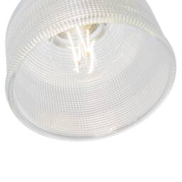 Happy Homewares Modern Domed Transparent Etched Glass Pendant Lighting Shade - 15cm in Clear - thumbnail 4