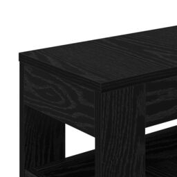 Berkfield Home Narrow Bathroom Cabinet with Wheels Black Oak Engineered Wood - thumbnail 9