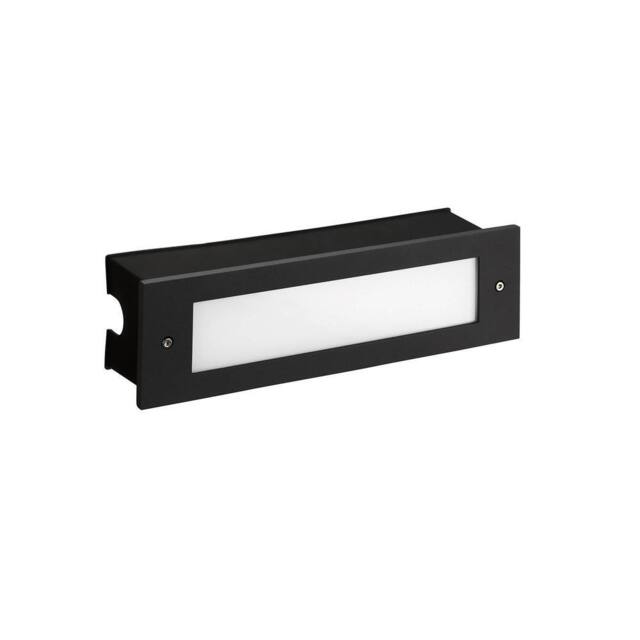 Netlighting Micenas Outdoor LED Recessed Wall Light Black 29.8cm 1140lm IP65