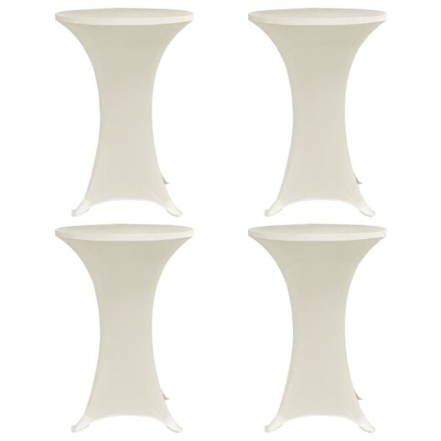 Berkfield Home Standing Table Cover √ò80 cm Cream Stretch 4 pcs - image 1