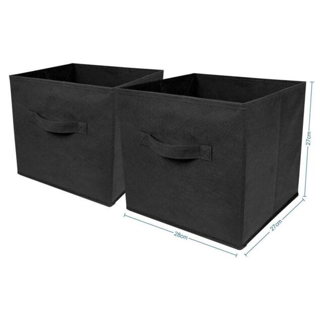 KORVIXA Black 2X FOLDABLE CANVAS STORAGE COLLAPSIBLE - image 1