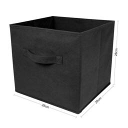 KORVIXA Black 2X FOLDABLE CANVAS STORAGE COLLAPSIBLE - thumbnail 2