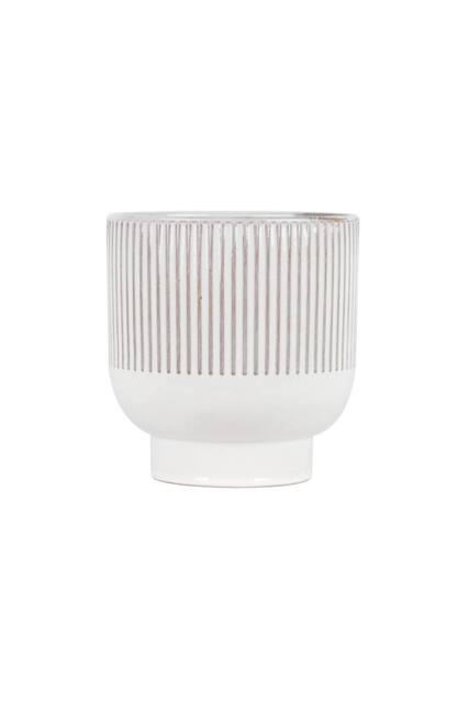 KDMD Hortus Cream Toulon Stoneware Pot 21cm H x 20cm Dia - image 1