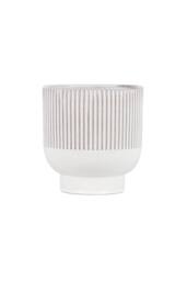 KDMD Hortus Cream Toulon Stoneware Pot 21cm H x 20cm Dia - thumbnail 1