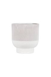 KDMD Hortus Cream Toulon Stoneware Pot 21cm H x 20cm Dia - thumbnail 2