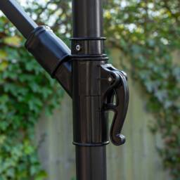 Samuel Alexander 3m Cantilever Banana Beige Parasol. Crank Handle & Base Weights - thumbnail 6