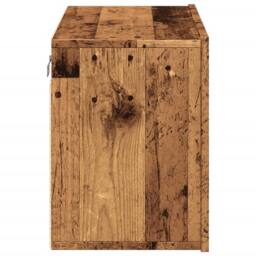 Berkfield Home TV Cabinet Wall-mounted Old Wood 60x30x41 cm in Brown - Size: 60 x 30 x 41 cm - thumbnail 7