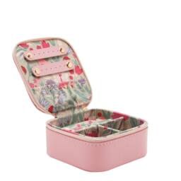 Sophia Lane Pink & Green Floral Jewellery Box in Light Pink - thumbnail 2