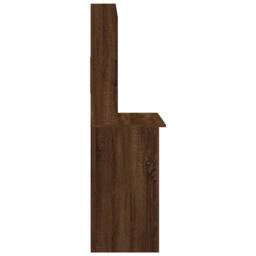 Berkfield Home Decorative Desk with Shelves Brown Oak 102x45x148 cm Engineered Wood - Size: 102 x 45 x 148 cm - thumbnail 6