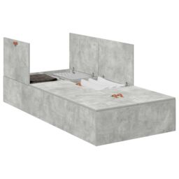 Berkfield Home Bed Frame Concrete grey Concrete Single Storage Bed Frame - thumbnail 2
