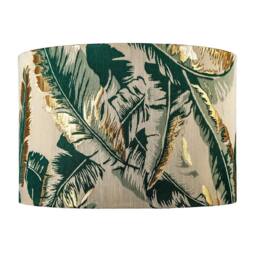 Happy Homewares Botanical & Tropical Jacquard Fabric Shade with Green Banana Leaves - Size: 12 inches - thumbnail 5