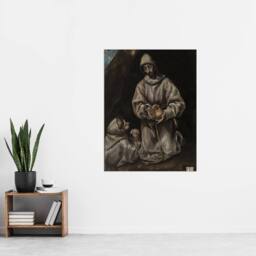 "Artery8 St Francis Brother Leo Meditating on Death El Greco Wall Art Poster - Size: W24"" x H32""" - thumbnail 4