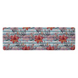 Benjamin Tate Design Bouquet Of Watercolor Tiger Lilies Runner Rug in Natural - Size: 67 cm x 230 cm - thumbnail 1