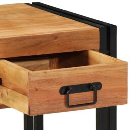 Berkfield Home Nightstand 40x40x50 cm Solid Acacia Wood in Brown - Size: 40 x 40 x 50 cm - thumbnail 9