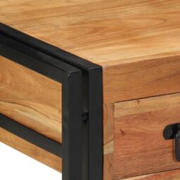 Berkfield Home Nightstand 40x40x50 cm Solid Acacia Wood in Brown - Size: 40 x 40 x 50 cm - thumbnail 8
